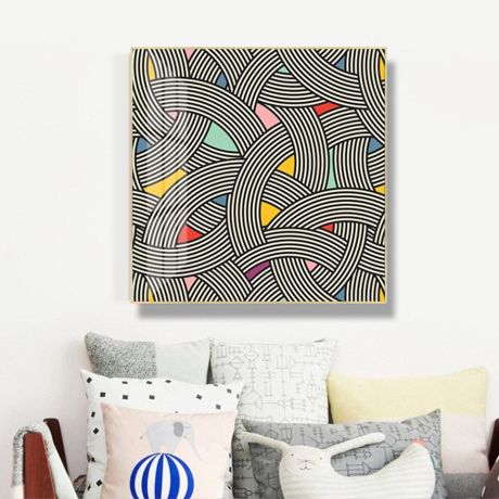 Abstract Rattan Lines Canvas Art - Image 5