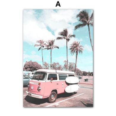 Beach Flamingo Island Gallery Wall Canvas Art - Image 5