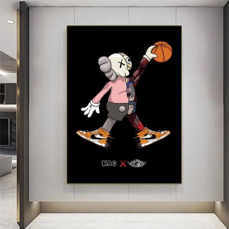 Dunking Kaws Canvas Art - Image 6