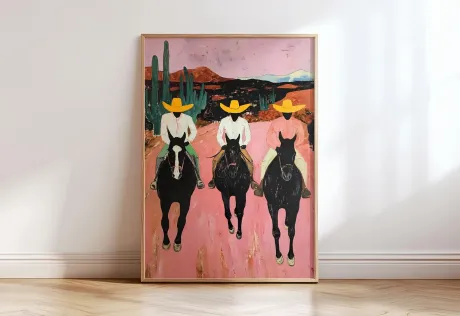 Southwestern Cowboys Wall Art Print