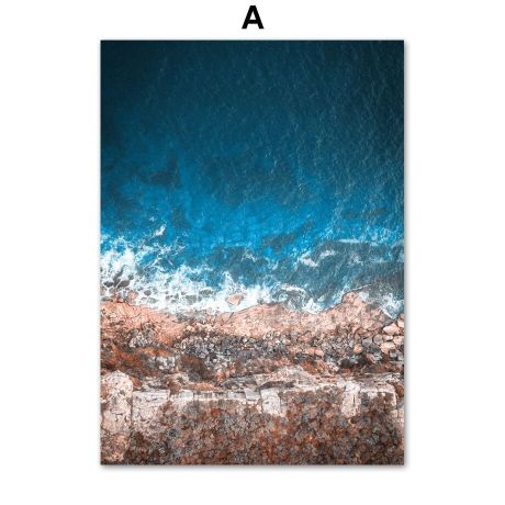 Deep Blue Sea Pier Gallery Wall Canvas Art - Image 5
