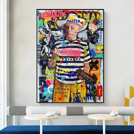 Graffiti Pop Character Canvas Painting - Image 2