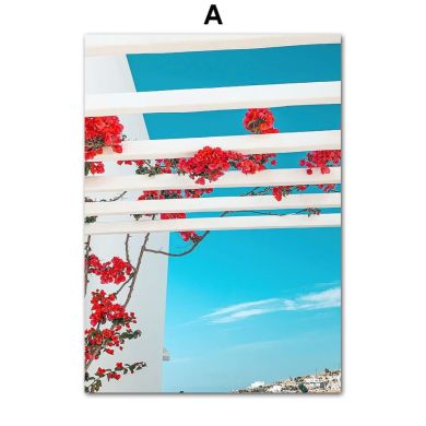 Santorini Aegean Windmill Canvas Art - Image 4