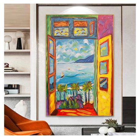Matisse's Sight Outside The Window Canvas Art - Image 2