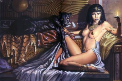 Sexy Naked Cleopatra Canvas Art - Image 1