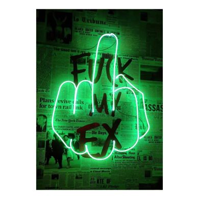 Kiss My Middle Finger Canvas Art - Image 7