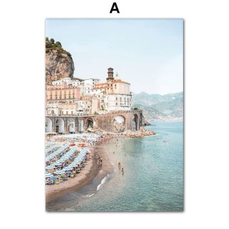 Amalfi Coast Beach Greece Canvas Art - Image 6