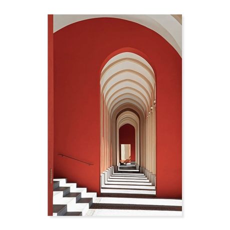 Morocco Circular Arches Hallway Canvas Art - Image 5