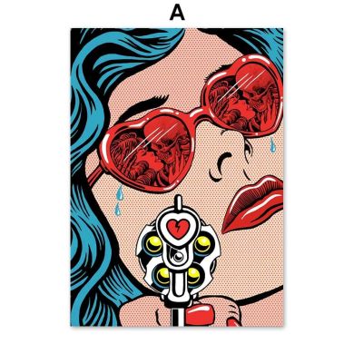 Wild Sexy Red Lips Gallery Wall Canvas Art - Image 5