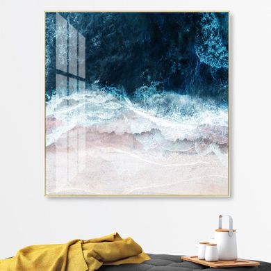 Blue Sea Wave Canvas Art - Image 4