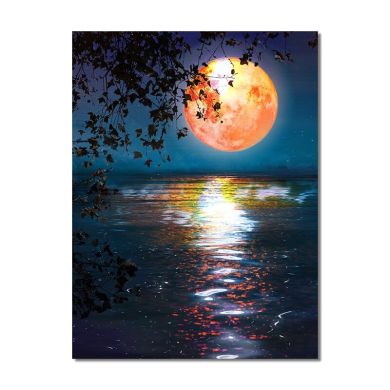 Full Moon Lakeview Canvas Art - Image 4