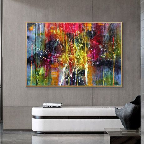 Abstract Watercolor Painting Canvas Art - Image 2