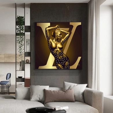 Gold Painted Luxury Girl - Image 2