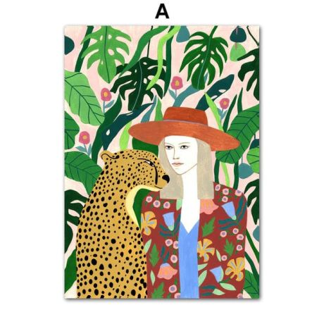 Vintage Tribe Girl Canvas Art - Image 6