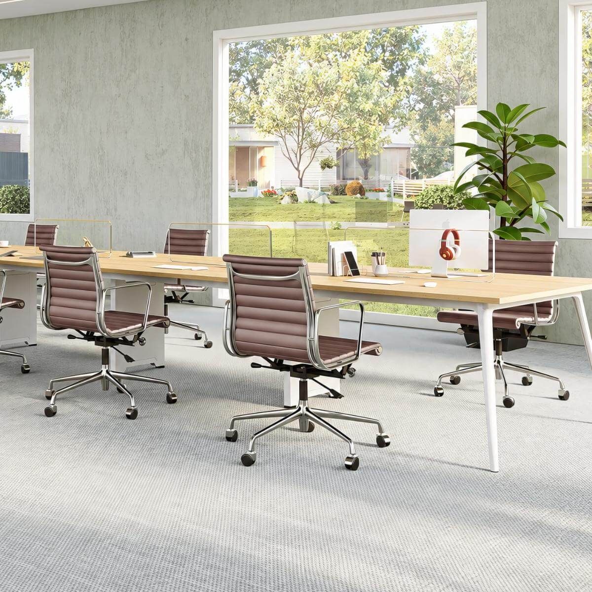 Eames Aluminum Group Office Chair - Dark Brown Color