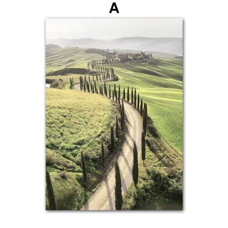 Green Meadow Forest Gallery Wall Canvas Art - Image 5