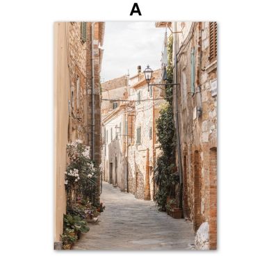 Minimalist Village Life Gallery Wall Canvas Art - Image 5