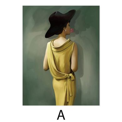Woman in Yellow Dress Canvas Art - Image 5