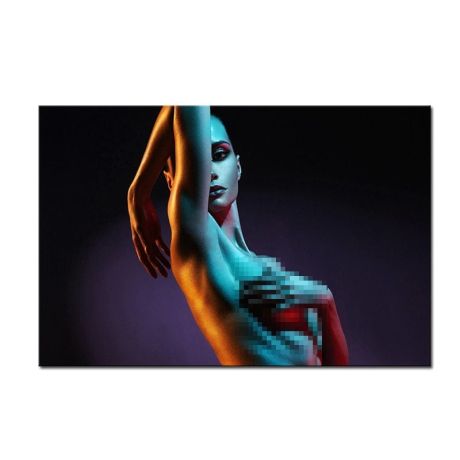 Exotic Nude Woman Model Canvas Art - Image 5