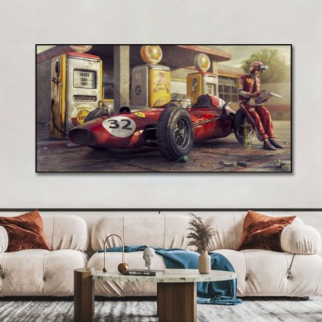 F1 Classic Racer Canvas Art - Image 5
