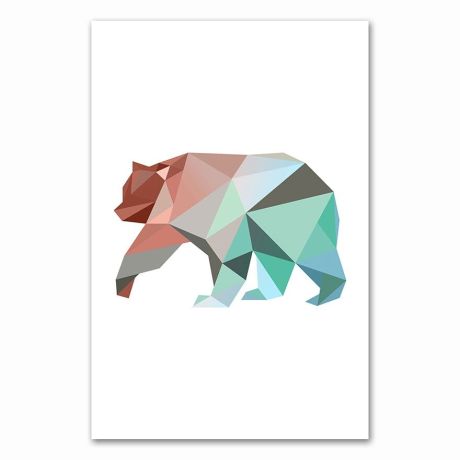 Geometric Crystal Animals Canvas Art - Image 5