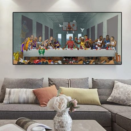 The Last Supper Basketball Stars Canvas Art - Image 2