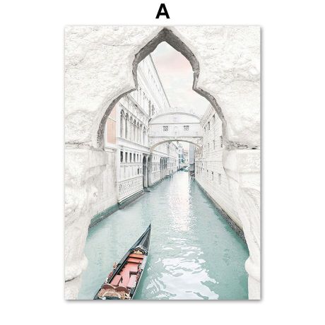 Venice Canal Amalfi Arch Gallery Wall Canvas Art - Image 5