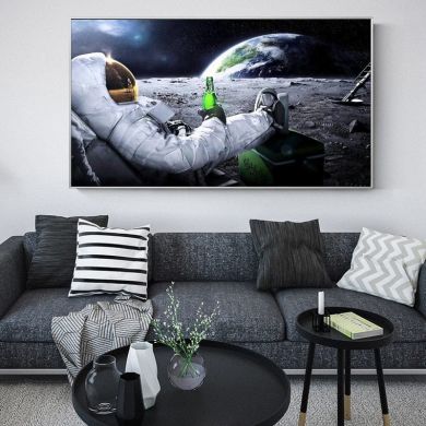 Chill Astronaut Canvas Art - Image 2