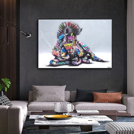 Horse Graffiti Canvas Art - Image 2