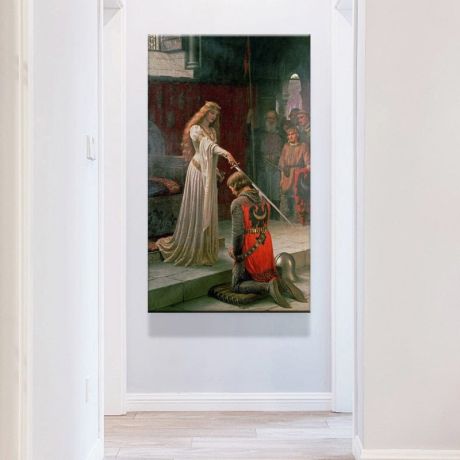 Edmund Blair Leighton Accolade Canvas Art - Image 5