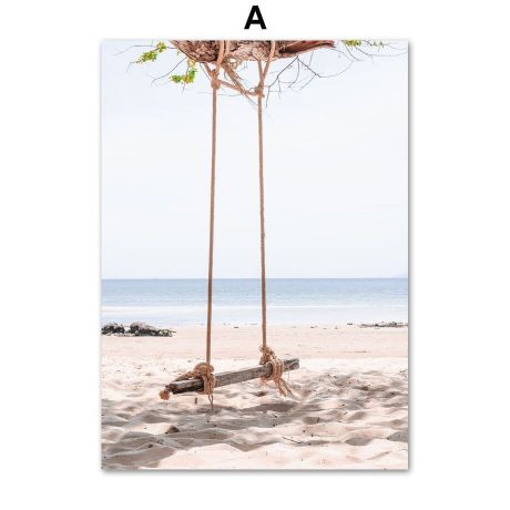 Island Swing Seascape Gallery Wall Canvas Art - Image 5