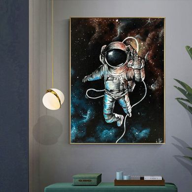 Outer Space Astronaut Canvas Art - Image 2