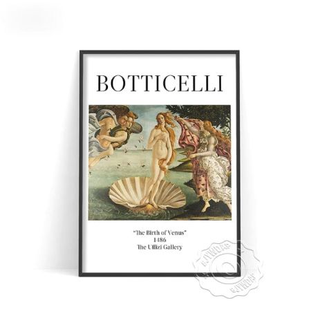 Sandro Botticelli Exhibition Museum Poster Canvas Art | The Birth Of Venus - Image 15