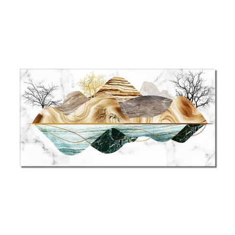 Abstract Mountain Trees Canvas Art - Image 6