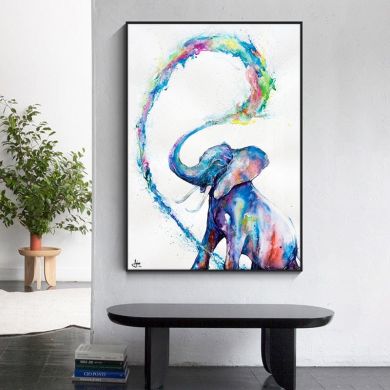 Baby Elephant Canvas Art - Image 2