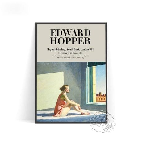 Edward Hopper Exhibition Poster Canvas Art | Morning Sun | Nighthawks | Contemporary American Life - Image 8