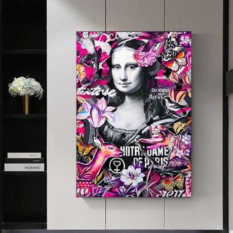 Mona Lisa Notre Dame Canvas Art - Image 2