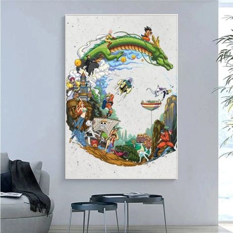 Classic Anime Mashup Canvas Art - Image 2