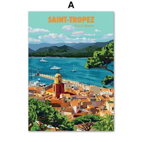 World Travel Destination Landscape Gallery Wall Canvas Art - Image 6
