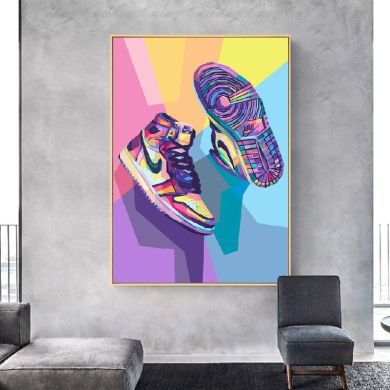 Graffiti Artwork Nike Sneakers Canvas Art - Image 3