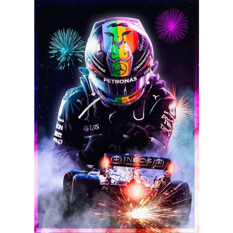 Formula 1 Lewis Hamilton Racing Car Canvas Art - Image 6