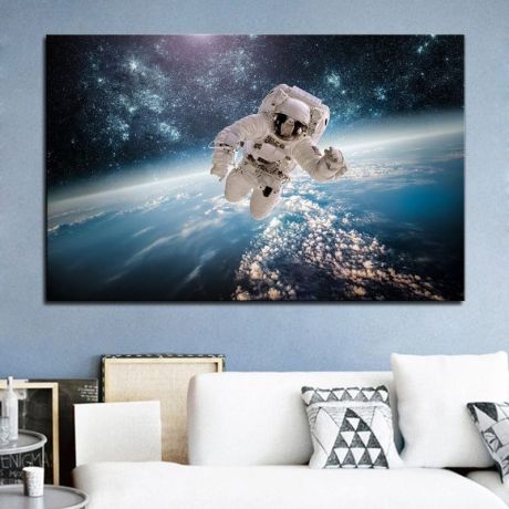 Astronaut In Outer Space Canvas Art - Image 2