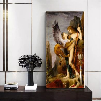 Oedipus and the Sphinx Canvas Art - Image 1