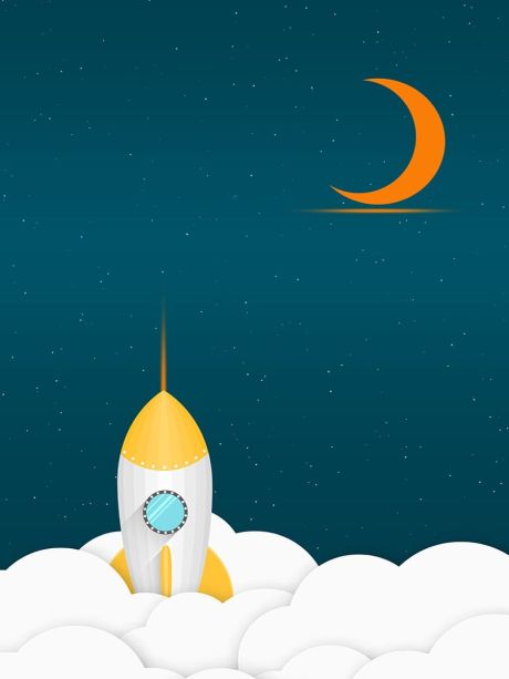 Cartoon Space Astronaut Rocket Gallery Wall Canvas Art - Image 11
