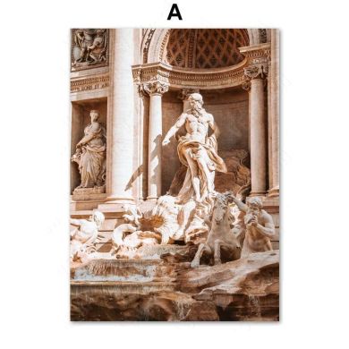 Italy Rome Church Gallery Wall Canvas Art - Image 5