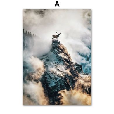 Northern Mountain Magical Landscape Canvas Art - Image 5