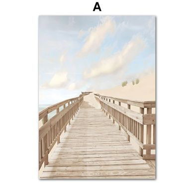 Wooden Pier Bridge Island Gallery Wall Canvas Art - Image 6