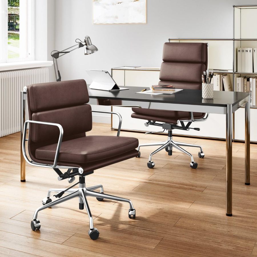 Eames Soft Pad Office Chair Replica Brown