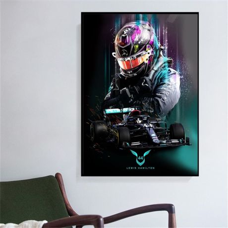 Formula One Lewis Hamilton Canvas Art - Image 2