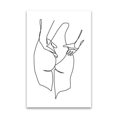 Abstract Curvy Lady Canvas Art - Image 8